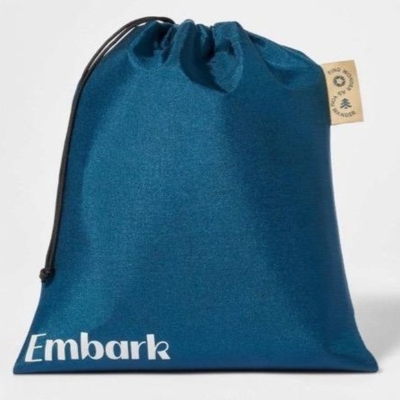 NWT Embark Blue 2 Person Hammock Embroidered Logo Recyclable‎ Tag Drawstring Bag - Picture 3 of 6